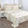 BSB HOME Double Bedsheet 144 TC Microfiber with 2 Pillow Covers | Smooth, Lightweight & Quick-Dry Bed Sheet Set | Comfortable Bedding for Home, Guest Room & Daily Use – Tulip Pastel